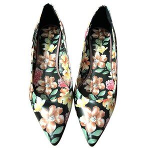 Nine West jackpot Floral Pointed Close Toe Pumps Slip On  Heels Women's Size 7.5